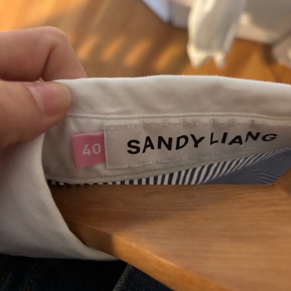 Sandy Liang striped button down long sleeve shirt arm ties - Picture 5 of 7